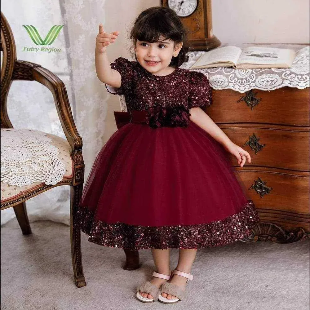 Baby Pori Dress - Sequence & AC Net Party Frock (বেবি পরী ড্রেস)