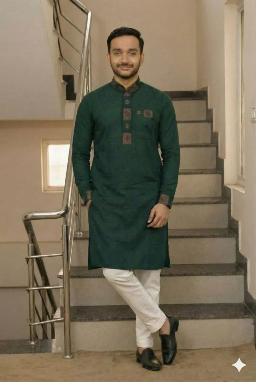 Premium Quality China Micro Stretch Panjabi (Only Panjabi)