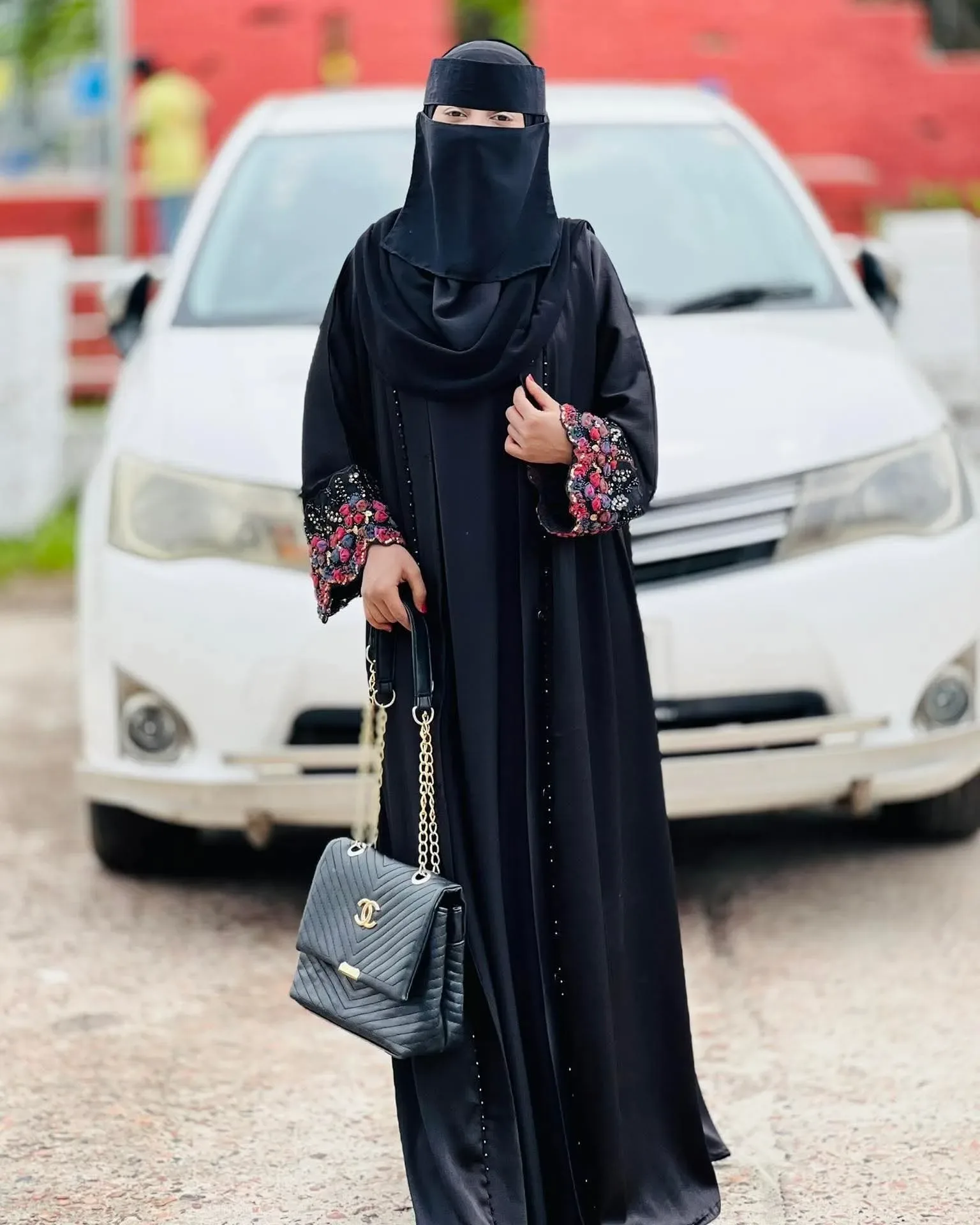 Product Name : Premium Dubai Cherry Abaya Full Set (প্রিমিয়াম দুবাই চেরি আবায়া ফুল সেট)