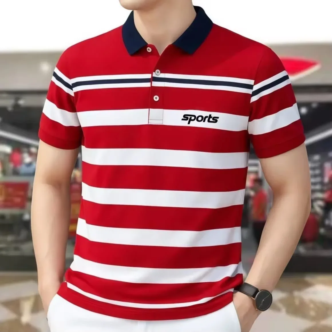 Striped Premium PK Cotton Polo Shirt